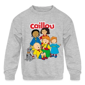 Caillou With His Friends And Gilbert The Cat Kids' Crewneck Sweatshirt - Picture 1 of 13