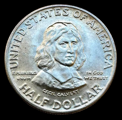 US 1934 Maryland Tercentenary Commemorative Silver Half Dollar BU - Image 1 of 2