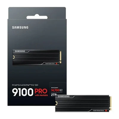 Samsung 9100 PRO 2TB PCIe 5.0 M.2 NVMe SSD Heatsink 14700MB/s PS5 Gaming - Image 1 of 4