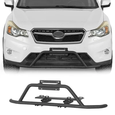 钢制黑色管前保险杠适合斯巴鲁 Xv Crosstrek 2013 2014 2015 2016 2017 — 第 1/4 张图片