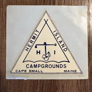 c1950’s Cape Small, Hermit Island Campgrounds MAINE Vintage WATER DECAL Rare NOS - Picture 1 of 2