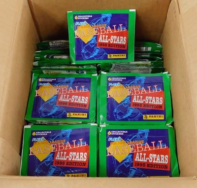 Более (650) 1995 Fleer Panini бейсбол все звезды наклейки пакеты (6 в упаковке) - Изображение 1 из 4