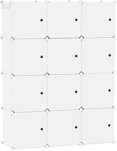 Organizzatore Di Contenitori a Cubo Con Ante, Ripiani a 12 Cubi, Armadio, Librer - Foto 1 di 12