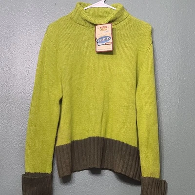 Suéter para mujer Route 66 verde aguacate manga larga capucha cuello pulóver XL NUEVO CON ETIQUETAS Foto 1 de 4