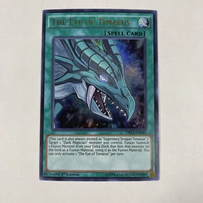 Yu-Gi-Oh! TCG The Eye of Timaeus Dragons of Legend: Unleashed DRL3-EN045 1st Ed - Image 1 of 4