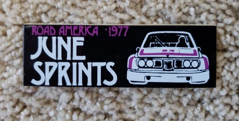 Road America 1977 June Sprints Road Races Dash Plaque Elkhart Lake SCCA SVRA Cover