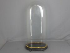 Antique Victorian Oval Hand Blown Glass Globe Dome Doll Clock 23.62 H 10.51"