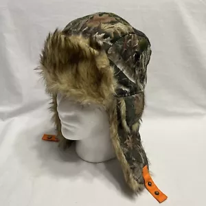 True Timber Faux Fur Camouflage Trapper Hunting Hat Cap Outdoor Quilted - Picture 1 of 8