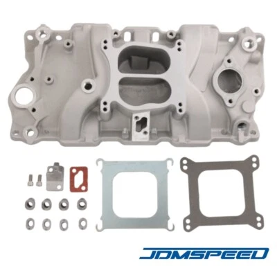 Colector de admisión plano doble 82001 se adapta a Chevrolet bloque pequeño 262 267 283 302 305 Foto 1 de 4