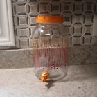 1 Gal. Glass Jar Kitchen Bubbles Graphics Drink Jug Dispenser/Handle Fall