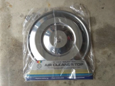 NOS Cal Custom 1984 1985 FORD Saleen Mustang 5.0L Chrome Air Cleaner Top 18” 302 - Image 1 of 2