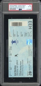 Sidney Crosby 2010 Olympics Golden Goal Full Ticket Canada 3-2 OT Win PSA 6 - Bild 1 von 2
