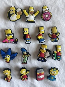 15 piezas Bootleg Simpsons Croc Charms / Jibbitz - Bart, Homer, Marge, Lisa & Maggie - Imagen 1 de 6