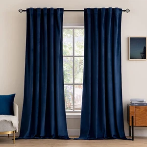 Velvet Curtains 2 Panels Luxury Blackout Curtains for Bedroom Living Room Therma - Picture 1 of 8