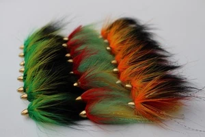 Spring Collection 24 pcs Assorted Popular Cone Heads Tube Flies Salmon Trout Fly - Picture 1 of 9