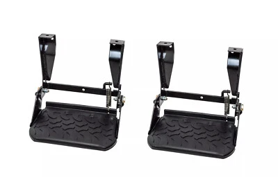 Juego de 2 peldaños laterales plegables con tapa de goma Land Rover Defender 90 110 1983-2016 Foto 1 de 4