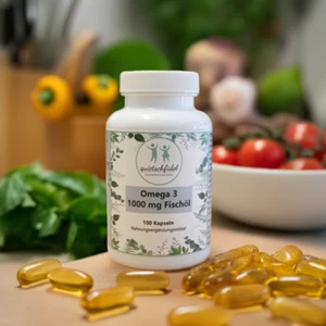 Omega 3 Kapseln 2000mg Fischöl hochdosiert mit 360mg EPA & 240mg DHA Fettsäuren - Bild 1 von 2