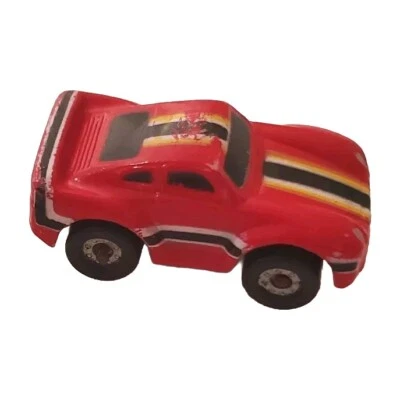 Vintage 90s Micro Matchbox Vehicle Porsche 959 Striped Red Mini Dollhouse Car - Image 1 of 4