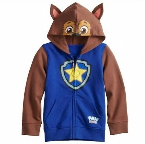 New Licensed PAW PATROL Costume Hoodie Sweatshirt Size 7 CHASE - Image 1 of 1