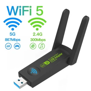 Usb Wifi 2-In-1 1300mbps 5g Dual Band Wireless Network Card Bluetooth Adapter - Picture 1 of 6