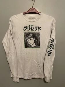 Junji Ito Shirt Adult Small White Glyceride Long-Sleeve Double Sided (C200) - Picture 1 of 8