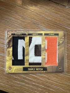 McDowell Jarrett Stewart Used Racing Suit Triple Patch Gold Card 1/1 Pres Choice - Picture 1 of 2