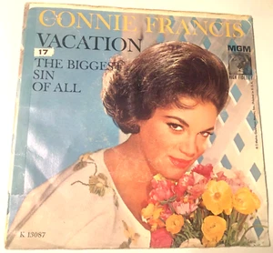 Connie Francis 7" Record 45 & Picture Sleeve Vacation / The Biggest Sin Of All - Picture 1 of 5