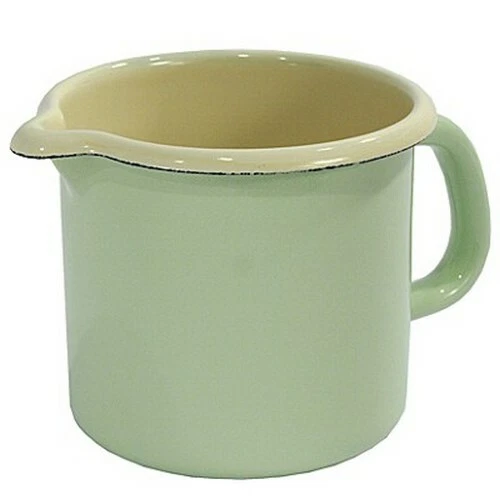 Riess Emaille Schnabeltopf 0,75 l grün Milchtopf Emailletopf Pastell Induktion - Bild 1 von 1