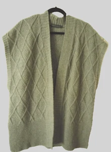 Irelandseye Damen Gr. XL grau vorne offen ärmellose Strickjacke Weste - Bild 1 von 5
