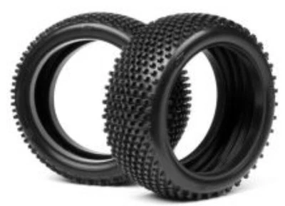 Neumáticos para buggy HB Racing 1/8 “BLOCK” azul con inserciones de espuma (2) firme/alta mordida D819 Foto 1 de 3