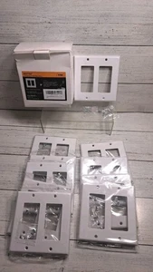 Decorator Piastra da Parete 2 Bande Dimensioni Standard Coperchio Presa per GFCI e USB Receptac - Foto 1 di 6