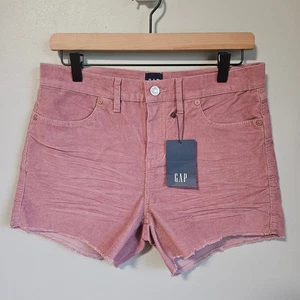 GAP Shorts Womens Size 4 Pink Corduroy High Rise Cotton Stretch Bohemian NWT - Picture 1 of 10