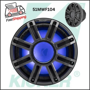 SUBWOOFER MARINO KICKER 51MWF104 / PREMIUM CLASSE M 10" 4 OHM CON LUCI LED RGBW - Foto 1 di 7