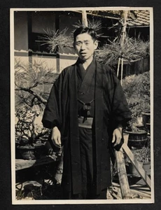 6'' Original WW2 Japanese Photo Man Youth WWII Japan Family - Picture 1 of 1