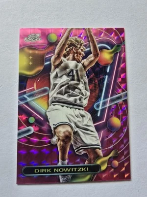 2023-24 Topps Cosmic Chrome - Dirk Nowitzki #32 Pink Galaxy Refractor - Image 1 of 2
