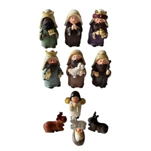 Pack of 11 Cute Mini Christmas Nativity Scene Figurines for Holiday Decoration - Picture 1 of 8