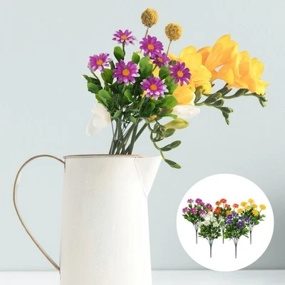  10 Pcs Fiori Da Giardino Finti Realistici Piante Artificiali Coperto - Immagine 1 di 4