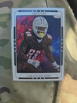 2023 SAGE Artistry Black #27 Christian Sims Los Angeles Rams - Image 1 of 2