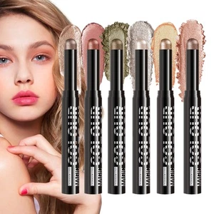 6PCS Eyeshadow Stick Set Shimmer Cream Eyeshadow Pencil Crayon Waterproof Makeup - Picture 1 of 12