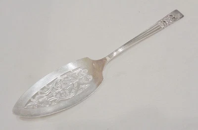 Oneida Community Coronation 1936 estilo Art Deco perforado pastel servidor Foto 1 de 4