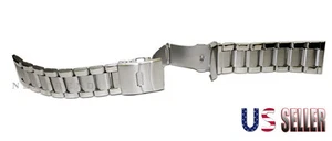 Stainless Steel Strap Bracelet Wrist With Double Lock Watch Deployment Band  - Picture 1 of 4