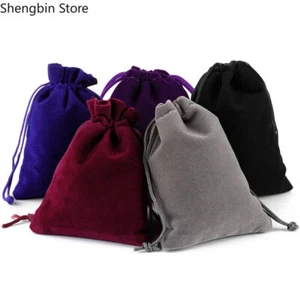 50-100 Terciopelo Cordón Bolsa Joyería Baggie Anillo Fiesta Boda Regalo Bolsa Conjunto - Imagen 1 de 27