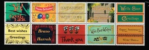Petit bloc de 20 Vignettes Dentelées et gommées - Voeux et Messages divers - Imagen 1 de 1