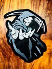 Large Grim Reaper Scythe God Angel Of Death Ghost Devil Iron On Patch Embroidere