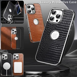 Für Samsung Galaxy S25/S24/S23 Ultra Luxus Leder Krokodil Muster Hülle Cover - Bild 1 von 21