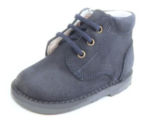 DE OSU -Spain - Boys Girls Navy Leather Chukka Hiking Boots -European -Sizes 4-8 - Picture 1 of 5