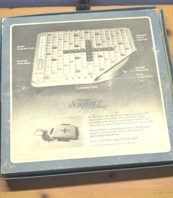 Scrabble Deluxe Turntable Board Game Selchow & Righter #7176 ***Small Crack ** - Image 1 of 4