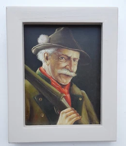 Porträt 20 x 25 cm. Jäger mit Gewehr Preis reduziert 30% - Bild 1 von 9