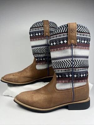 Twisted X Hooey Youth Size 2.5M Dark Baja Square Toe Boot YHY0012 - Image 1 of 4