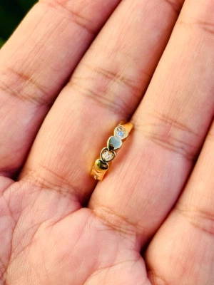 Oro Sólido 14k Ombligo Corazones y Diamantes Ombligo Anillo Clicker Piercing Joya Foto 1 de 4